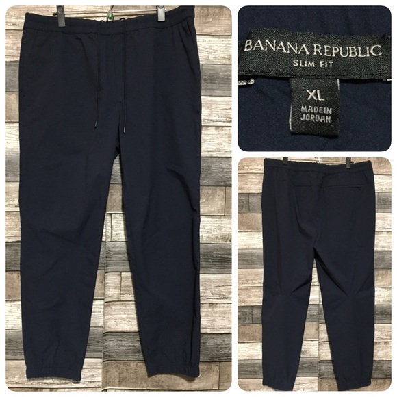 Banana Republic Slim Fit Tech Joggers Men’s XL Blue Lightweight (Inseam 28) - Picture 1 of 10